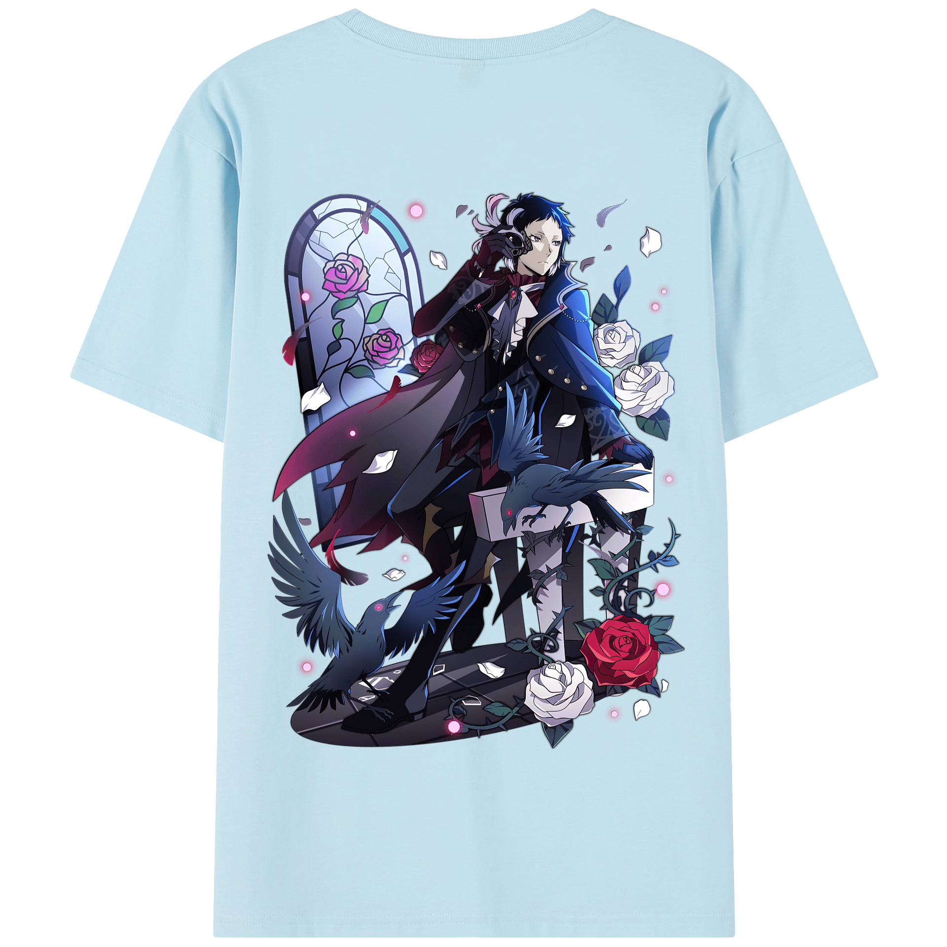 （画像用） 文豪ストレイドッグス Bungo Stray Dogs 綿100％半袖Tシャツ（背面プリント）
